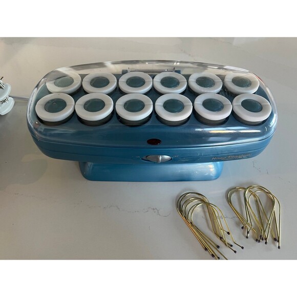 Babyliss Pro Nano Titanium 12 Jumbo Hot Rollers No Box with clips - Picture 2 of 7